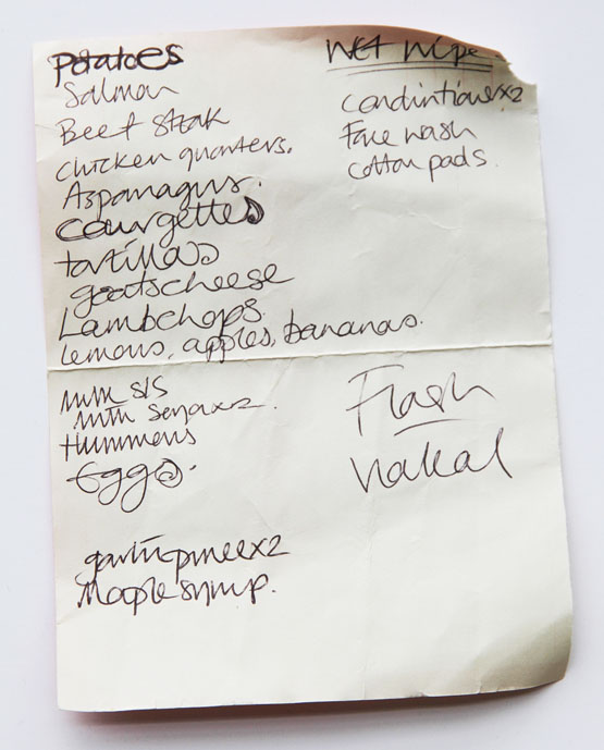 the secrets of your shopping list johnson banks handwritten grocery list